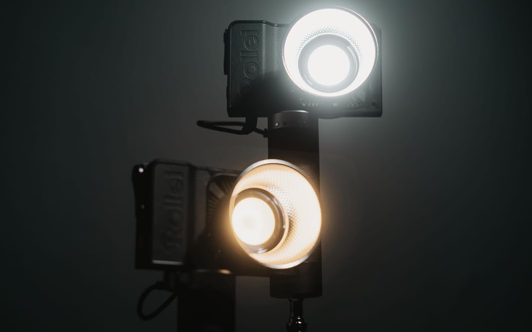 Luz Video, Rollei Lux 100W Foco Vídeo Profesional Portátil 345g, Iluminación Continua DC/Tipo C con Candela App para Filmación Entrevistas Transmisión, Luz-Video-Foco-LED-Fotografia