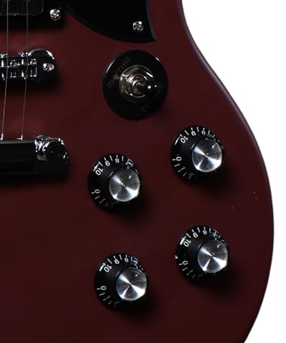Santana Draco Standard MOR - Guitarra eléctrica, modelo SG, mástil de caoba, Roble granate rojo