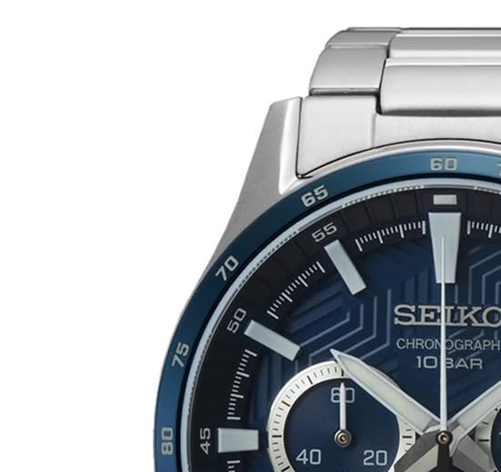 Seiko Reloj Analógico para Hombres de Cuarzo con Correa en Acero Inoxidable SSB445P1