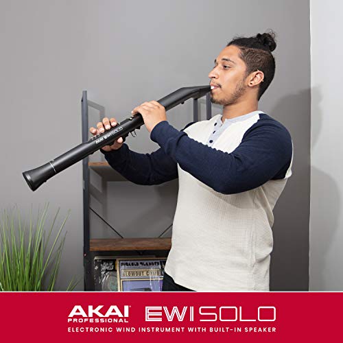 AKAI Professional EWI Solo - instrumento electrónico de viento con altavoz incorporado, batería recargable, 200 sonidos y conectividad MIDI USB