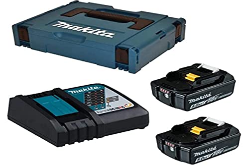 Makita 197624-2 Kit Energía 18V LXT Cargador DC18RC Baterías 2x5.0Ah MAKPAC