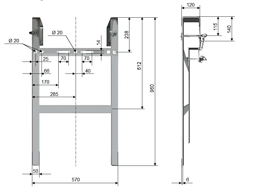 as - Schwabe Kranhalterung für Fluter Soporte de grúa para Foco LED