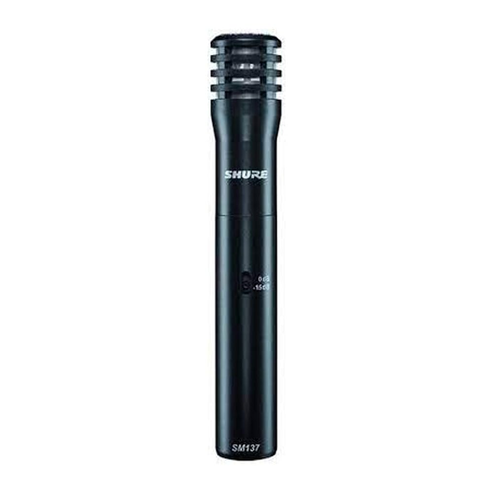 Shure SM137 - Micrófono profesional de condensador cardioide para instrumento con diafragma delgado y preamplificador de Clase A