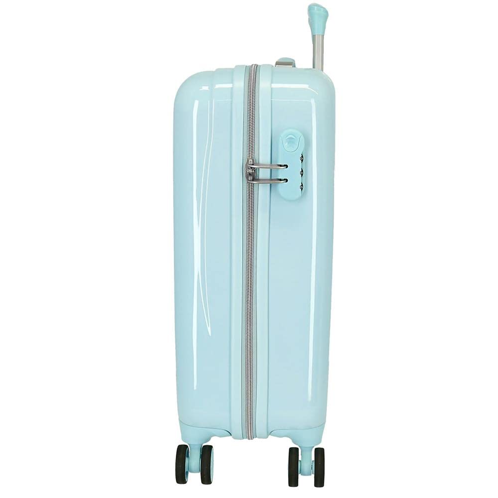 Disney Frozen Memories Maleta de cabina Azul 38x55x20 cms Rígida ABS Cierre de combinación lateral 34L 2 kgs 4 Ruedas dobles