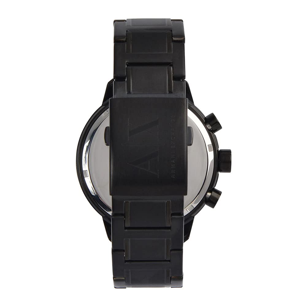 Armani Exchange Reloj hombre, movimiento cuarzo cronógrafo y caja 49mm con correa acero, Grafito