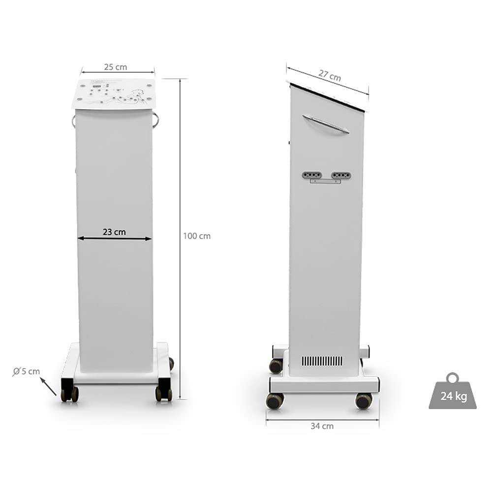 QUIRUMED Máquina presoterapia Profesional completa para piernas, abdomen, brazos y caderas, digital, 2 salidas, 3 modos compresión, 750W, Ajuste de tiempo