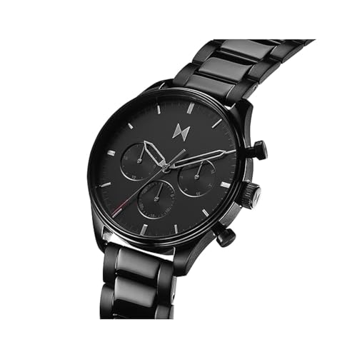 MVMT Reloj Analógico de Cuarzo Multifunción para Hombre con Correa de Acero Inoxidable Negra - 28000232-D