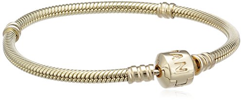 Pandora Icons Pulsera dorada, cierre en P, 17