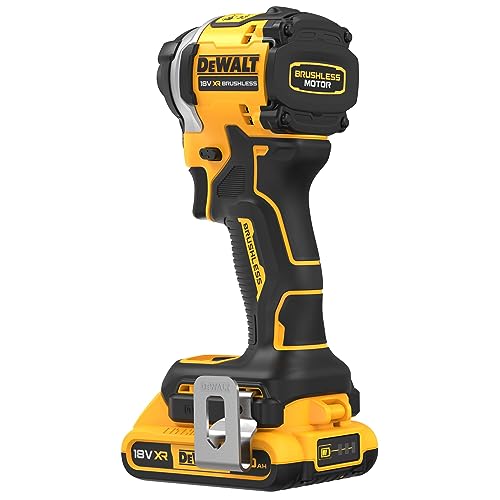 DEWALT DCF850D2T-QW - Atornillador de impacto compacto sin escobillas 18V XR, 1 Batería Li-Ion 2 Ah y Cargador Multi-voltaje XR