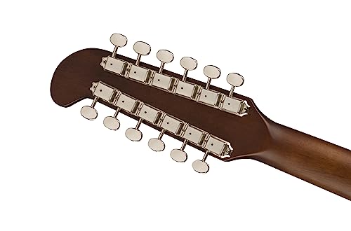 Fender Villager 12-String Aged Natural WN Tortoiseshell Pickguard 12-String Electro-Acoustic Guitar with Gig Bag