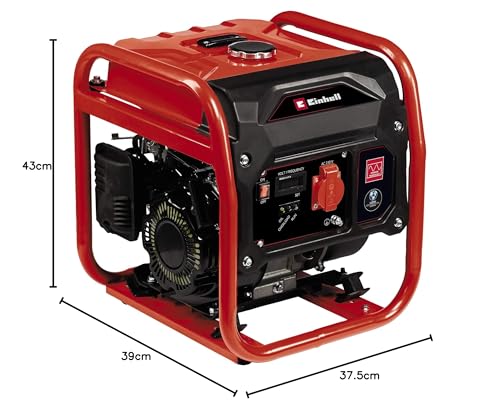 Einhell Generador eléctrico (gasolina) TC-IG 1100 (máx. 1100 W, depósito de 6,5 l, enchufe de 230 V, nivel de potencia sonora 95 dB, bastidor, interruptor de sobrecargas, fusible de falta de aceite)