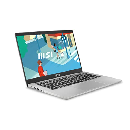 MSI Modern 14 C13M-447XES - Ordenador portátil Ultraligero 14" FHD (Raptor Lake i5-1335U, 16 RAM, 512GB SSD, Iris Xe Graphics, Sin Sistema operativo) Urban Silver - Teclado QWERTY español