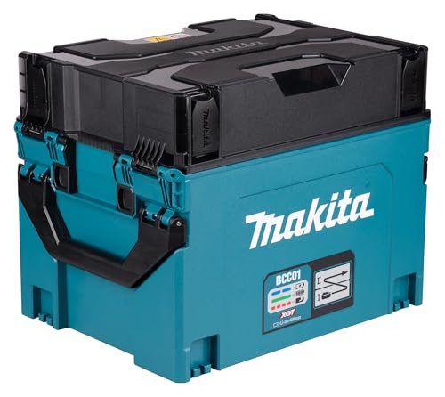 Makita XGT 1914U3-7 BCC01 - Maletín de Carga para batería (40 V, máx. 8 Ranuras), Color Negro