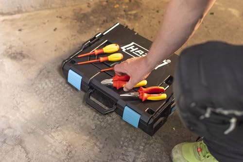 HAZET 150/39 Juego de herramientas VDE, aisladas, 39 piezas, para trabajos en sistemas de alta tensión, cuadrado de 1/2 pulgada, perfil de tracción, en HAZET L-Boxx