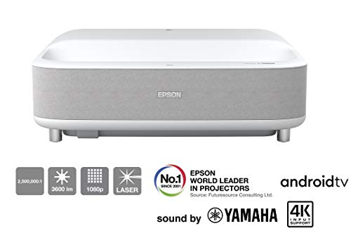 Epson EpiqVision Ultra EH-LS300W, TV Proyector Láser FullHD 1080p de UltraCorta Distancia con Android TV y Sonido by Yamaha