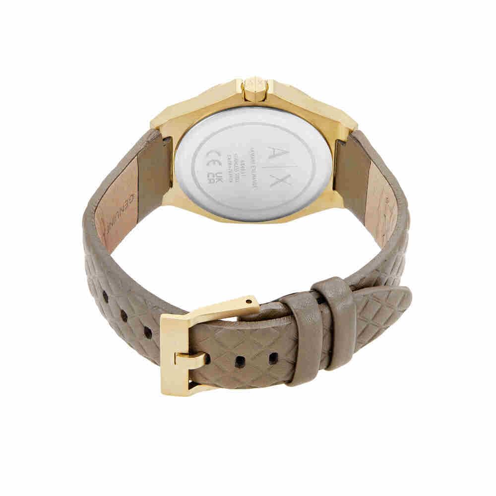 Armani Exchange Orologio da Donna, Movimento al quarzo a tre lancette e cassa da 34 mm con cinturino in Acciaio o Pelle