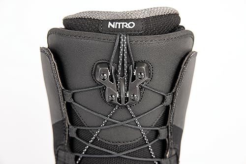 Nitro Skylab TLS '23 Splitboardboot All Mountain Freeride Premium Sistema de Cordones rápidos para Barcos Snowboard, Hombres, Negro auténtico, MP 26.0 // EU 40 // US 8