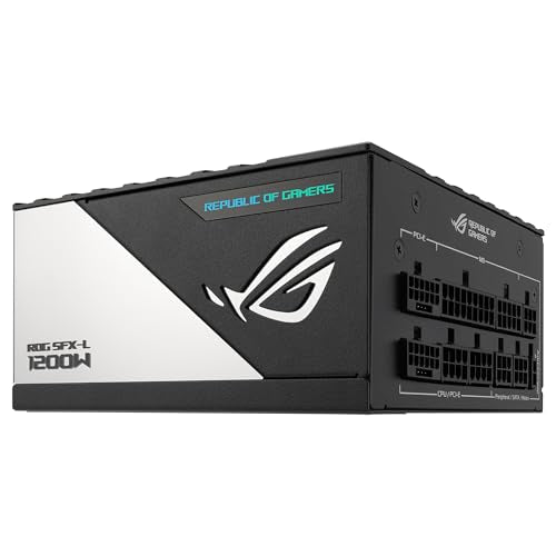 ASUS ROG Loki SFX-L 1200W Titanium - Fuente de alimentación Totalmente Modular, 80+ Titanium, Ventilador ARGB PWM de 120 mm, Aura Sync, Compatible con ATX 3.0, Compatible con PCIe 5.0