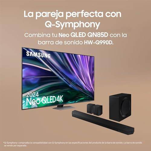 SAMSUNG TV Mini LED Neo QLED 4K 2024 65QN85D Smart TV de 65" con Resolución 4K Mejorada, Procesador NQ4 AI Gen2 con Inteligencia Artificial, Dolby Atmos, Q-Symphony y EyeComfort Mode