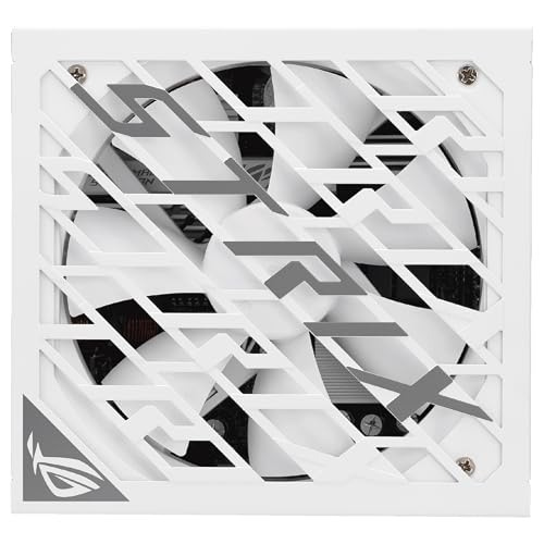 ASUS ROG Strix 1000W Platinum White Edition, Fuente de alimentación ATX Modular, 80 Plus Platinum, ATX 3.1, PCIE 5.1, Conector 12V-2x6, MOSFET GAN, estabilizador de Voltaje 'GPU-First'
