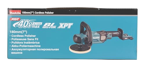 Makita PV001GZ - Pulidora de iones de litio XGT sin escobillas de 40 V, 180 mm, baterías y cargadores no incluidos