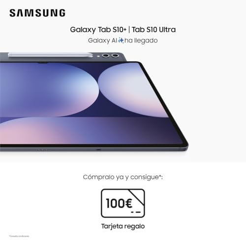 Samsung Galaxy Tab S10 Ultra 256GB + Cargador - Tablet IA, Tableta Android Wifi, 12GB RAM, Pantalla AMOLED, Antirreflejos, S Pen Incluido, Gris (Versión Española)