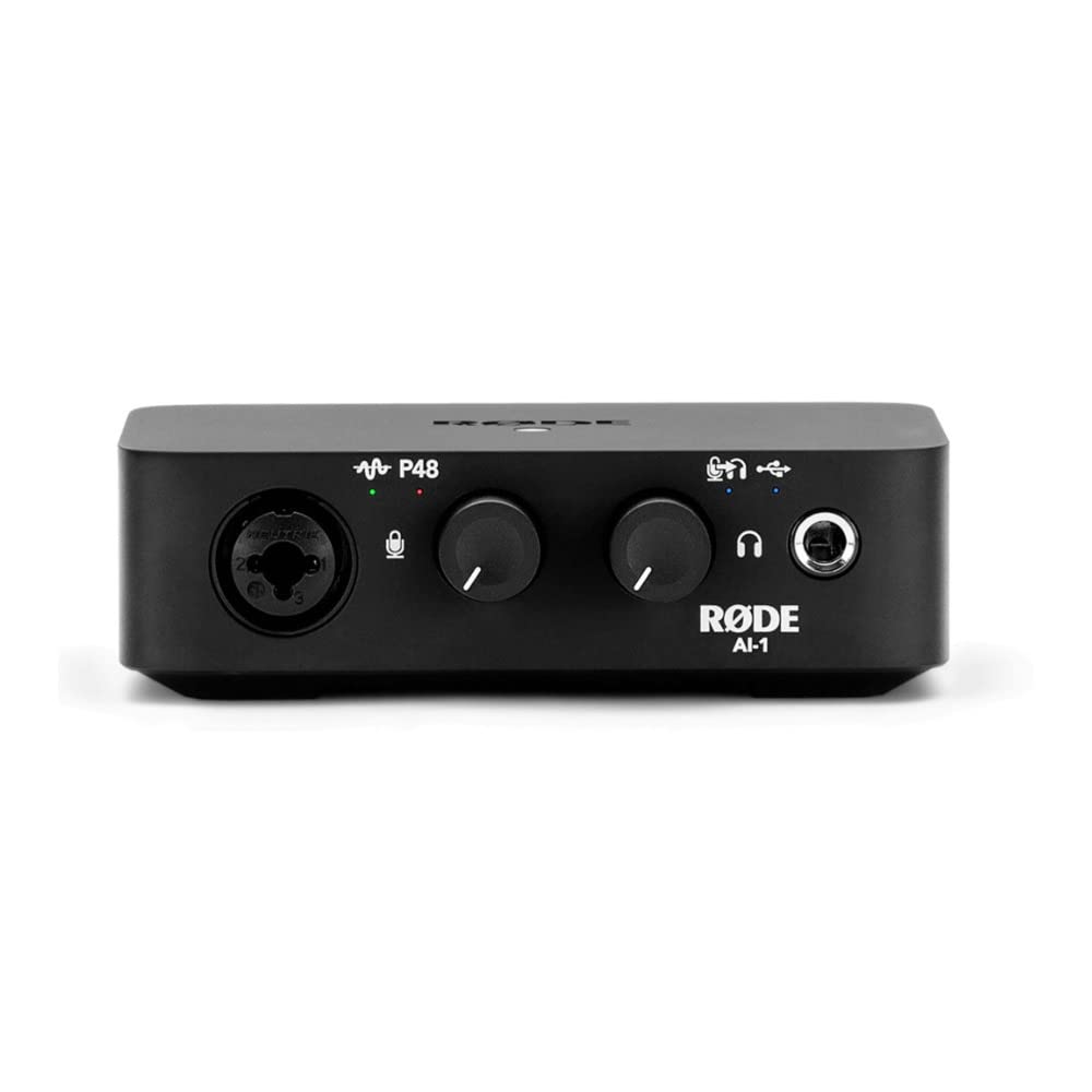 RØDE AI-1 Interfaz de audio USB de un solo canal de calidad de estudio RØDE AI-1 con conector Neutrik™ Combi-jack para producción musical, transmisión y podcasting