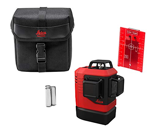 Leica Lino L6Rs: Nivel láser de línea de 3x360 grados en estuche (láser rojo, alcance de trabajo: 25 m)