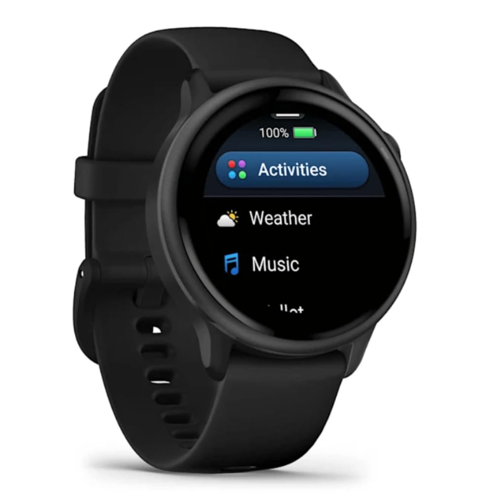 Garmin Vívoactive 6, Smartwatch con GPS, Pantalla AMOLED, Funciones Esenciales de Salud, Entrenamientos de Movilidad, Entrenamiento avanzado del sueño y hasta 11 días de autonomía, Negro