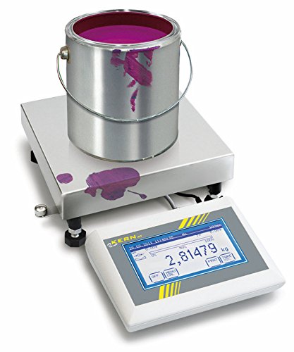 KERN Balanza de plataforma con pantalla táctil, 300 kg, legibilidad de 5 g, 650 mm x 500 mm x 142 mm