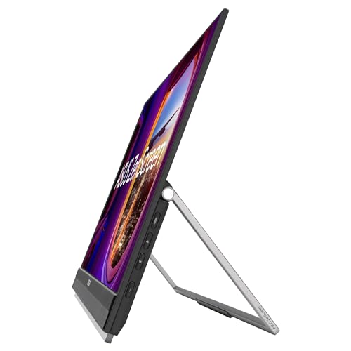 ASUS ZenScreen MB229CF - Monitor portátil de 22 Pulgadas, FHD (1920 x 1080), IPS, 100 Hz, USB-C, asa de Transporte/diseño con Soporte, Abrazadera en C, Audio de 2.1 Canales, Sostenibilidad ecológica