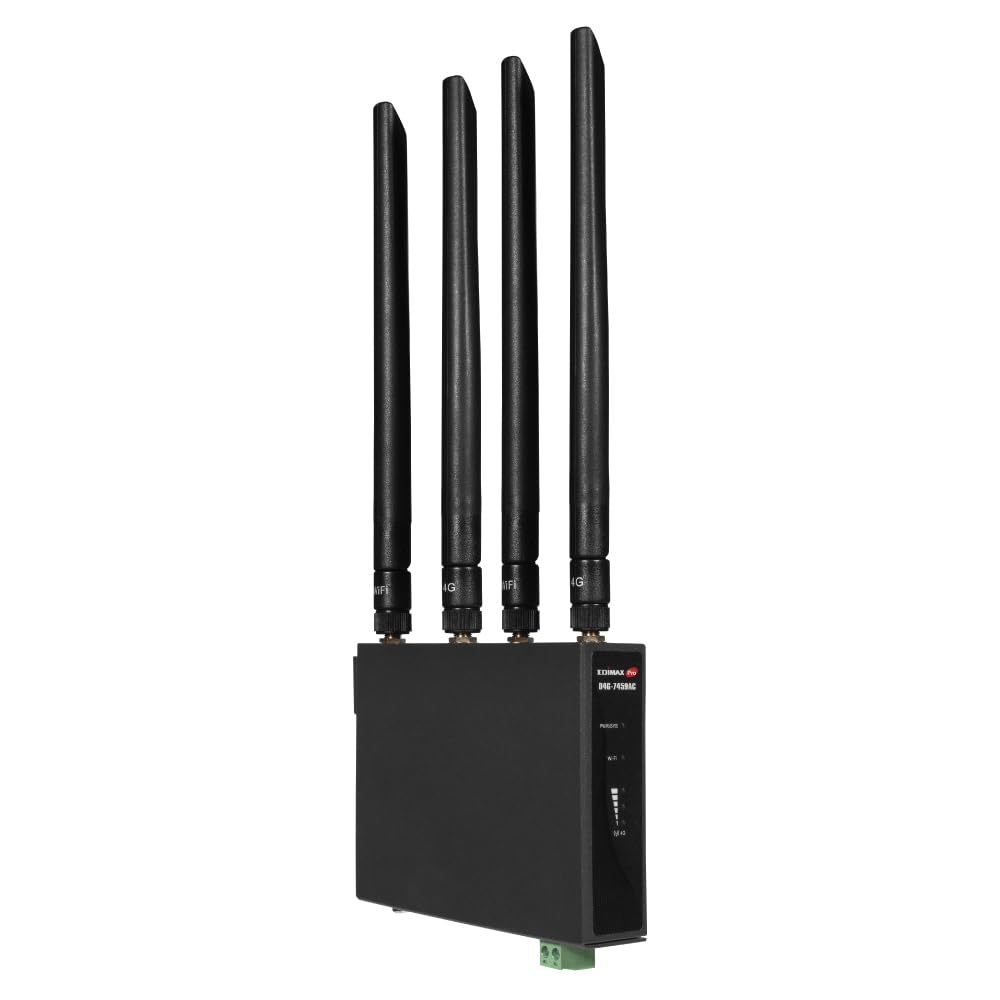Edimax D4G-7459AC - Industrial 4G LTE AC1200 Wi-Fi 5 DIN Rail Router