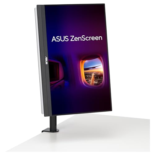ASUS ZenScreen MB229CF - Monitor portátil de 22 Pulgadas, FHD (1920 x 1080), IPS, 100 Hz, USB-C, asa de Transporte/diseño con Soporte, Abrazadera en C, Audio de 2.1 Canales, Sostenibilidad ecológica