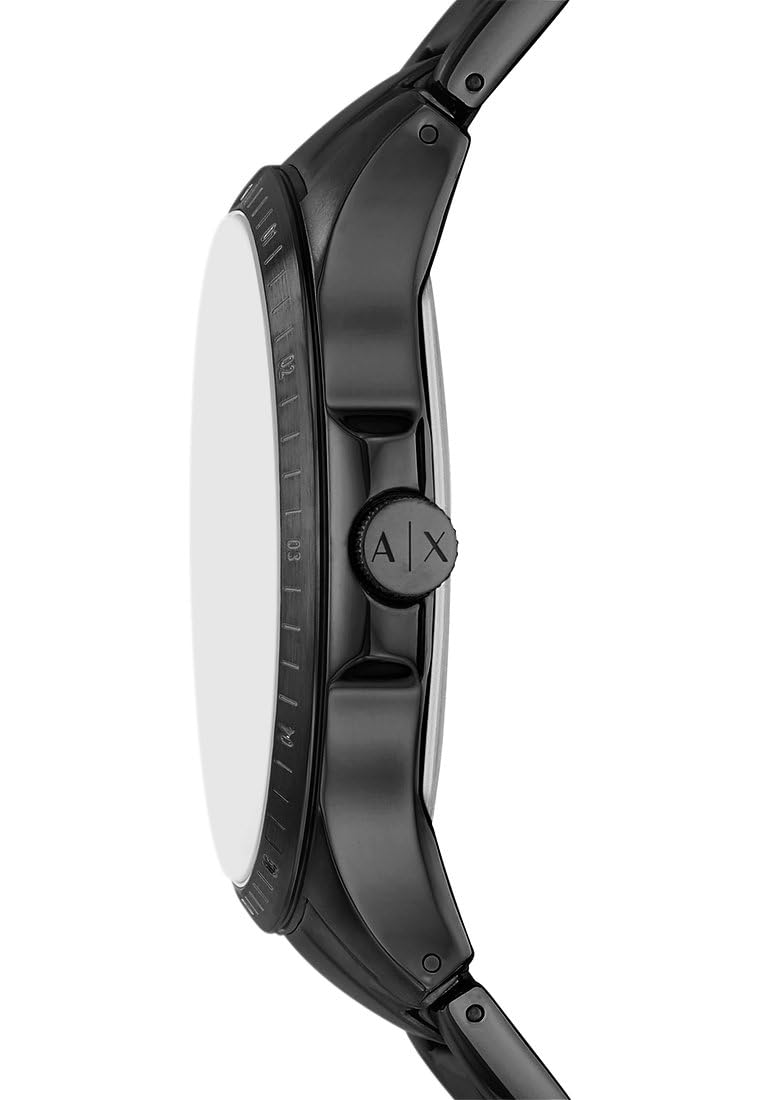 Armani Exchange Orologio da uomo, Movimento al quarzo multifunzione e cassa da 46 mm con cinturino in Acciaio inossidabile