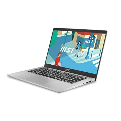 MSI Modern 14 C13M-447XES - Ordenador portátil Ultraligero 14" FHD (Raptor Lake i5-1335U, 16 RAM, 512GB SSD, Iris Xe Graphics, Sin Sistema operativo) Urban Silver - Teclado QWERTY español