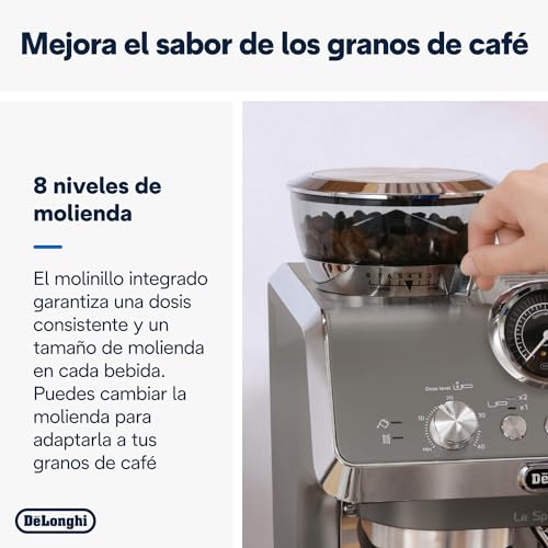 De'Longhi La Specialista Arte Evo EC9255.T, Máquina de Café Espresso, con Función Cold Brew, con Jarra de Leche Profesional, Sensor Grinding Technology, Incluido Kit de Barista, 1550W, Titanio