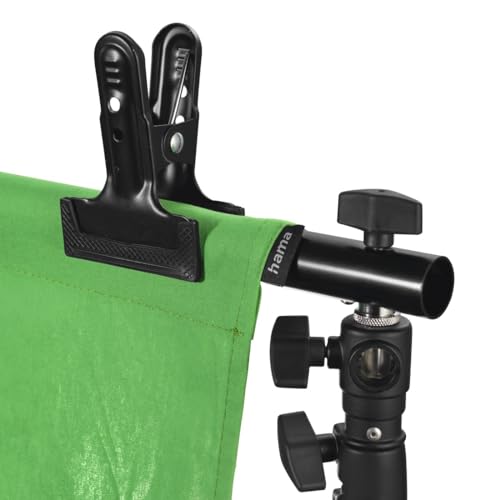 Hama Fondo de fotografía de Tela de 2,95 x 6 m (Fondo Plegable para Estudio fotográfico, 100% algodón, Pantalla Verde, Fondo para fotografía, vídeo y televisión), Color Verde