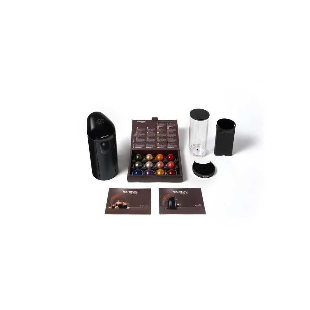 KRUPS Vertuo Plus YY3922FD - Cafetera, para expreso, cápsulas Nespresso, 5 tamaños de tazas, 1,8 L, negro mate