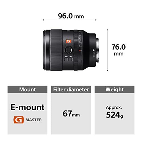 Sony SEL35F14GM - Objetivo Full-Frame FE 35mm F1.4 GM, Objetivo de Focal Fija zoom Serie G Master