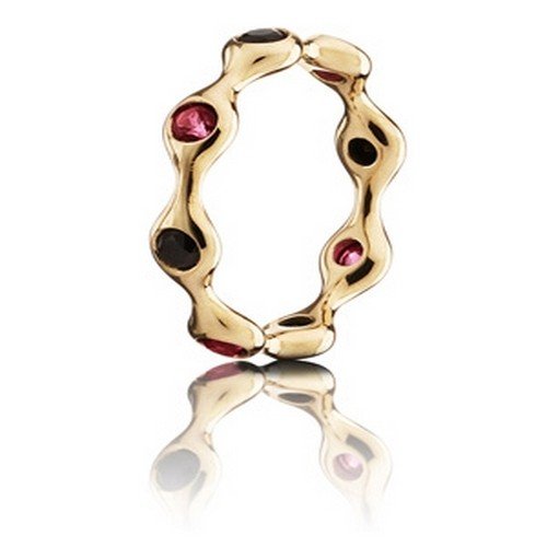 Pandora - Anillo de oro blanco de 14 quilates, talla 14 (17,2 mm)