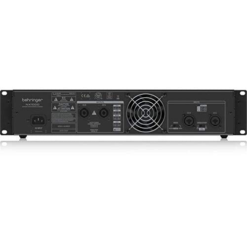 Behringer NX1000 Amplificador de potencia clase D ultraligero de 1000 vatios con compensación de impedancia de altavoz SmartSense