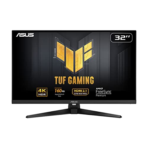 Asus VG32UQA1A Gaming Monitor Gaming, de 31,5', 4K (3840 x 2160), Overclock a 160Hz (por Encima de 144Hz), ELMB Sync, Freesync Premium, 1ms (MPRT), Variable Overdrive, 120% sRGB, DisplayHDR 400