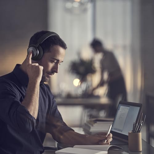 Bang & Olufsen Beoplay HX Auriculares Premium Inalámbricos Bluetooth de Diadema con Cancelación de Ruido, 6 Micrófonos, Hasta 40 horas de Autonomía, Cascos y Estuche Black Anthracite