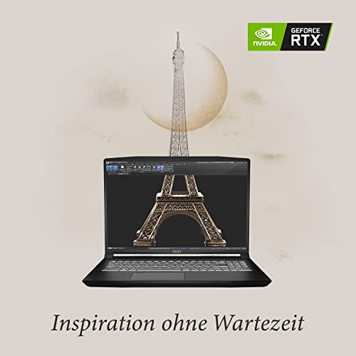 MSI Creator M16 (procesador Intel Core i7-12700H, 16 GB DDR4-3200, NVIDIA GeForce RTX 3050, 4 GB GDDR6 VRAM, 51 GB, Windows 11 Home) A12UC-284, Negro, 001584-284