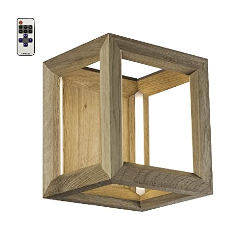 Homemania HOMBR_0318 Lámpara de Pared Cubos, Aplique, Acrílico, Madera, 20 x 19 x 22