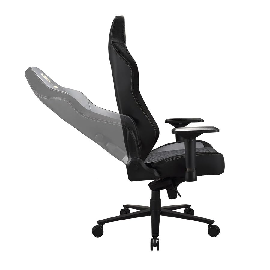 Iconic - Silla Gaming o de Oficina Apollon Classic Black Silver Ghost - Asiento Gamer ergonómico