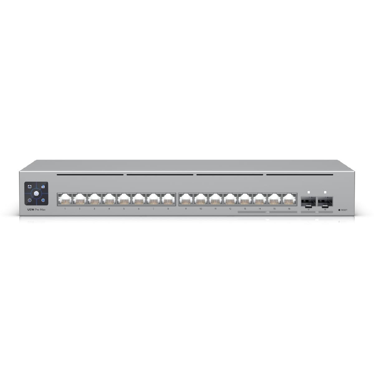 Ubiquiti Switch Pro MAX 16 12x1G 4x2.5G 180W L3 Rack 10G SFP+ Touch Display