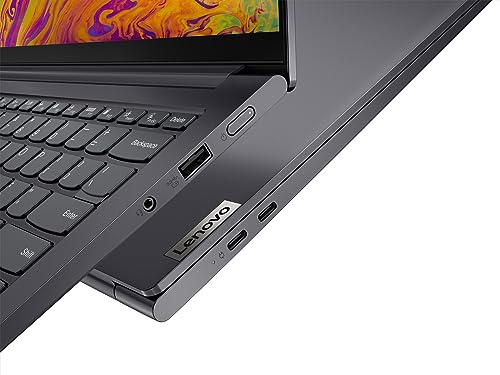 Lenovo Yoga Slim 7 Pro - Ordenador Portátil 14" 2.8K OLED 90Hz (AMD Ryzen 7 5800H,16GB RAM,512GB SSD,AMD Radeon Graphics,Windows 11 Home) Gris, Teclado QWERTY Portugués (82N50074PG)