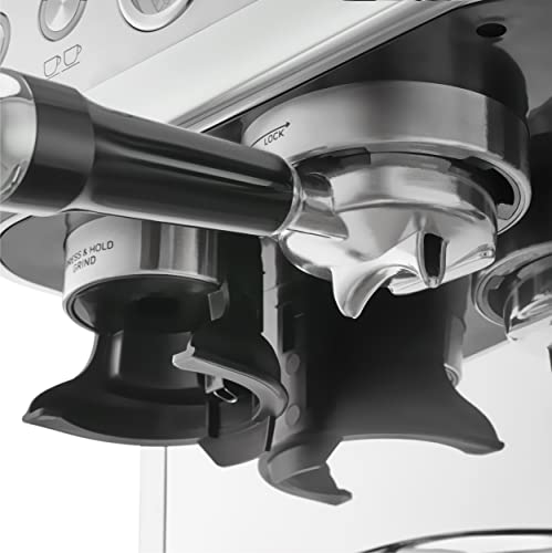 cafetera automatica con molinillo Sencor - cafetera grano con molinillo Barista Express, acero inoxidable cepillado, tanque de agua y café de gran capacidad, boquilla de vapor de cappuccino SES 6010SS