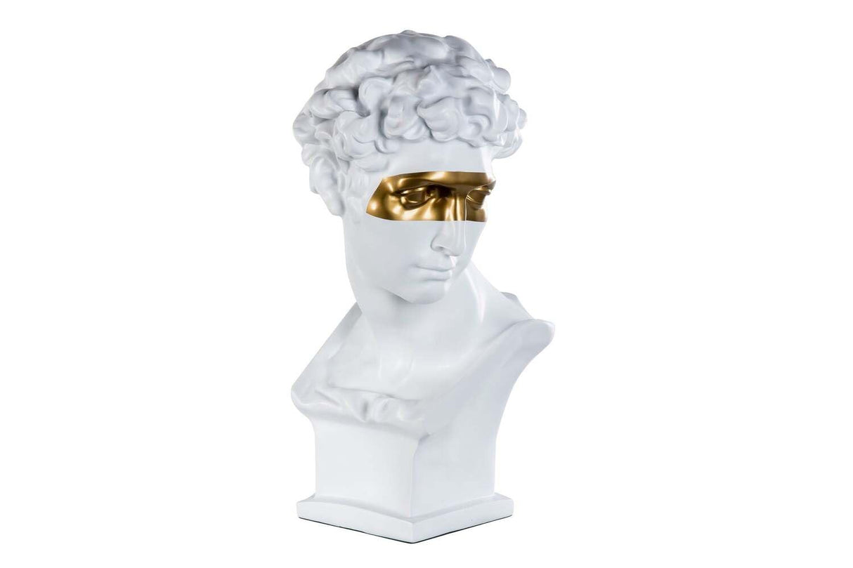 BOXEADOR RESINA/MARMOL BLANCA 33x56x56 CM
